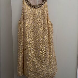 Lilly Pulitzer Gold Embellished Dress